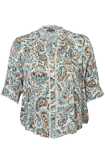 Democracy Printed Button Front Shirt Slide 1