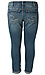 Silver High Rise Cuffed Girlfriend Jean Thumb 2