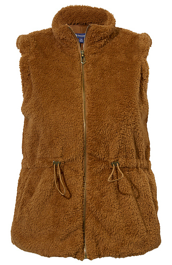 Democracy Collar Zip Front Fur Vest Slide 1