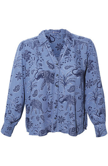 Democracy Floral Button Down Top Slide 1
