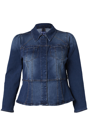 Democracy Peplum Long Sleeve Jacket Slide 1