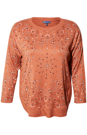Democracy Paisley Long Sleeve Top Slide 1
