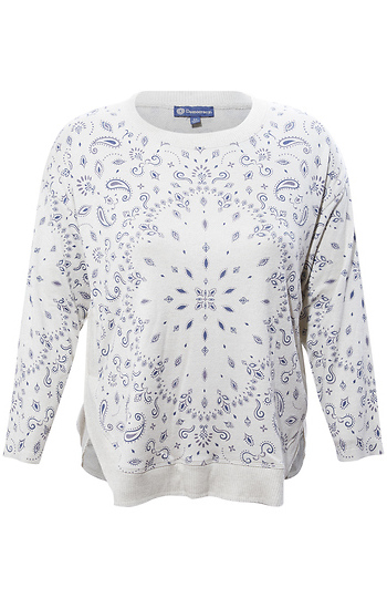 Democracy Paisley Long Sleeve Top Slide 1