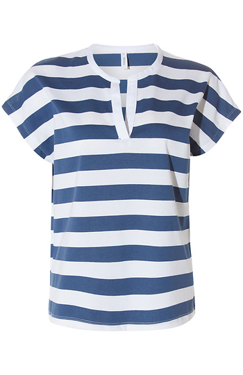 Striped Short Sleeve Slide 1