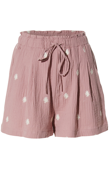 Embroidered Drawstring Shorts Slide 1