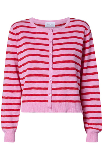 Long Sleeve Striped Cardigan Slide 1