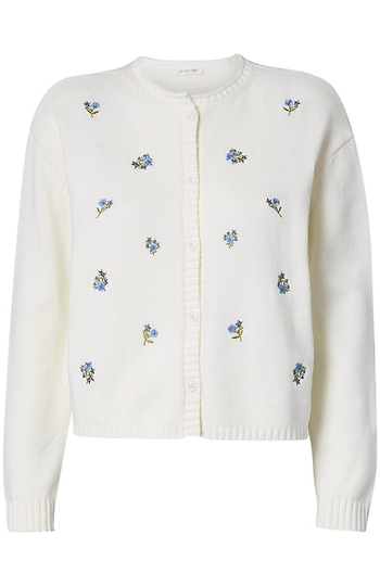 Floral Embroidered Cardigan Slide 1