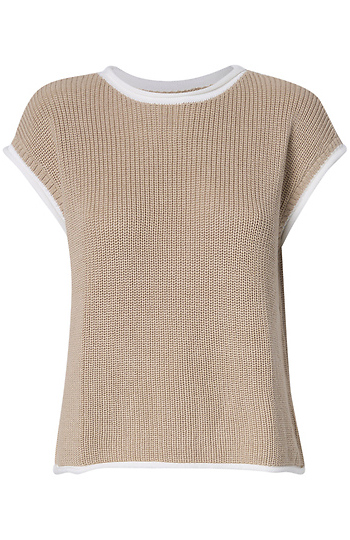 Short Sleeve Sweater Top Slide 1