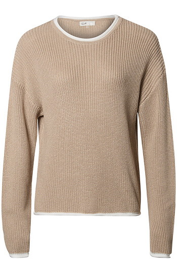 Contrast Knit Sweater Slide 1