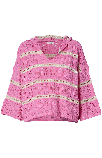 Crochet Pullover Hoodie Slide 1