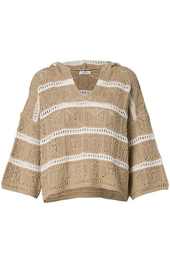 Crochet Pullover Hoodie Slide 1