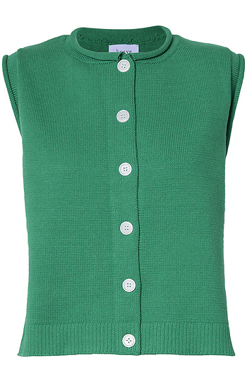 Button Front Knit Vest Slide 1