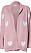 Fuzzy Heart Detail Cardigan Thumb 1