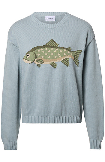 Fish Print Sweater Slide 1