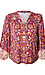 Democracy Button Detail Printed Top Thumb 1