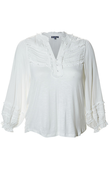 Democracy Ruffle Neck Top Slide 1