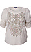 Democracy Puff Sleeve Embroidery Top Thumb 1