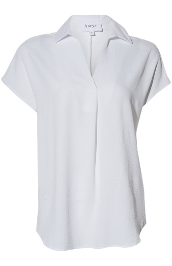 Collared Front Pleat Top Slide 1