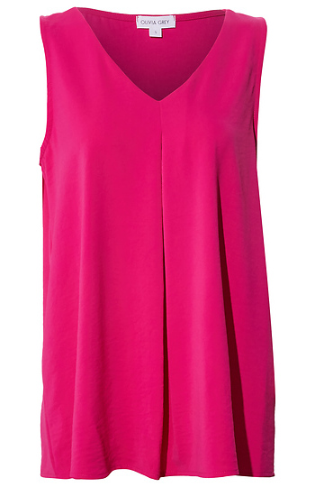 Front Pleat Sleeveless Top Slide 1