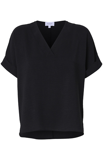 Short Sleeve V-Neck Blouse Slide 1