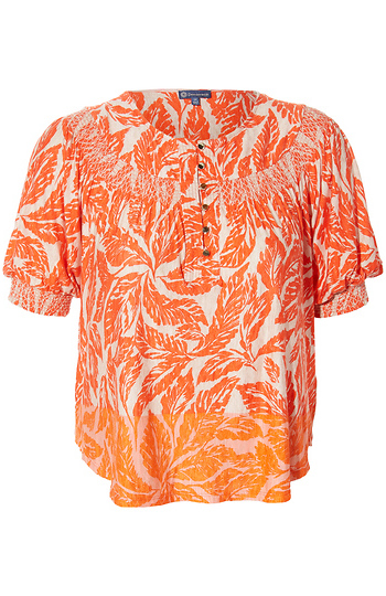 Democracy Scoop Neck Printed Top Slide 1