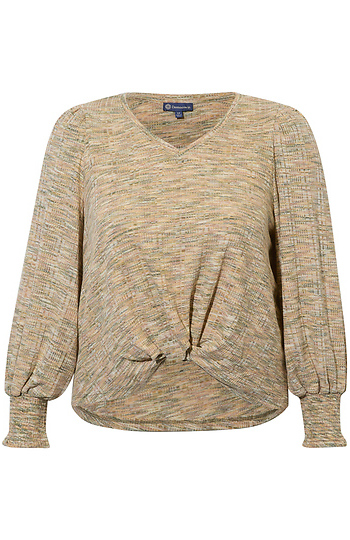 Democracy Long Smocked Sleeve Top Slide 1
