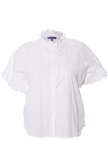 Democracy Flutter Sleeve Eyelet Top Slide 1