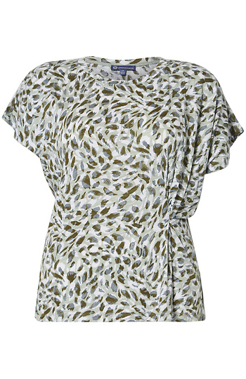 Democracy Printed Short Sleeve Top Slide 1