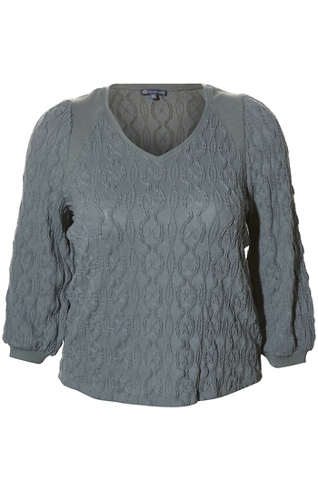 Democracy Textured Blouson Top Slide 1