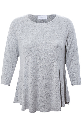 Round Neck Babydoll Top Slide 1