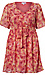Floral V-Neck Short Dress Thumb 1
