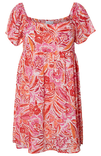 Floral Smocking Mini Dress Slide 1