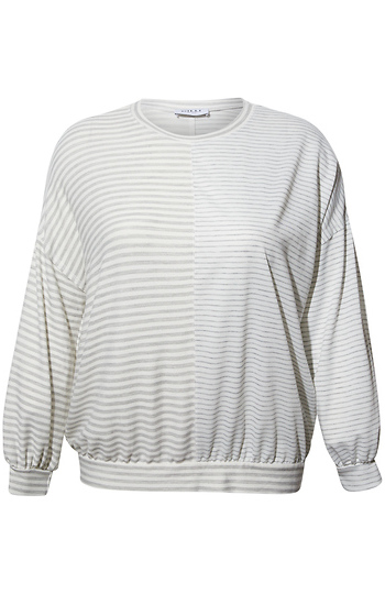 Reverse Stitch Stripe Contrast Top Slide 1