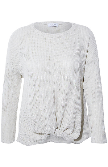 Long Sleeve Knit Twist Top Slide 1