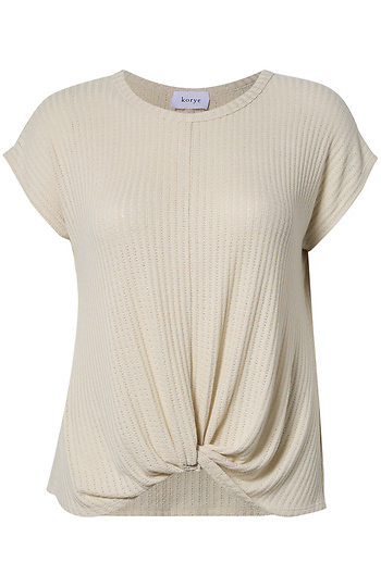 Twist Hem Textured Top Slide 1