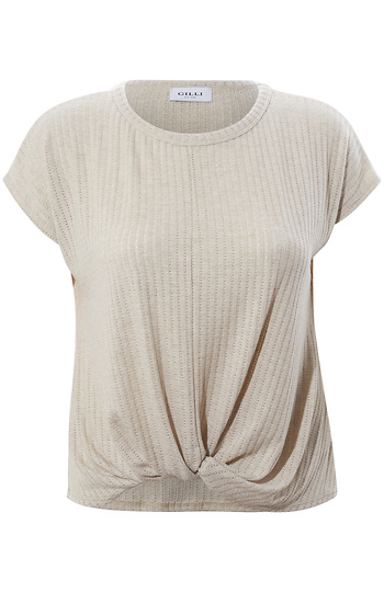 Twist Hem Textured Top Slide 1