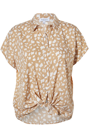 Tie Front Button Up Slide 1