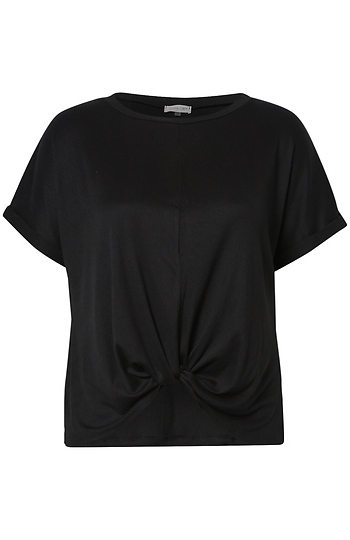 Ribbed Front Knot Tee Slide 1