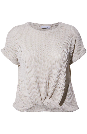 Short Sleeve Front Twist Top Slide 1