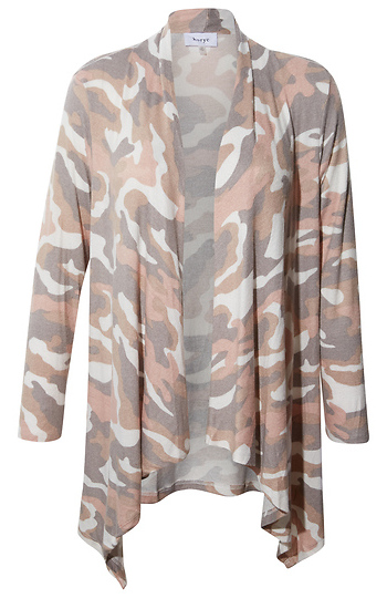 Printed Waterfall Cardigan Slide 1
