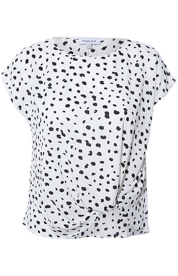 Side Knot Printed Top Slide 1
