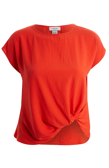 Side Knot Short Sleeve Top Slide 1