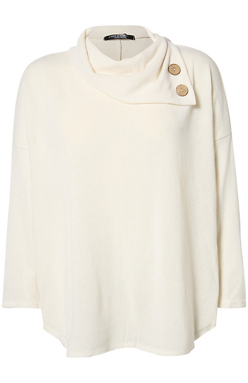 Long Sleeve Cowl Neck Top Slide 1