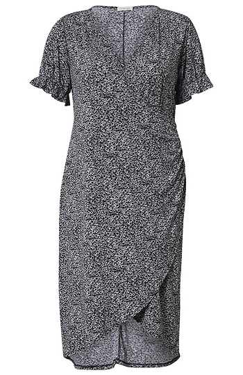 V-Neck Floral Midi Dress Slide 1