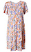 Double Layered Sleeve Floral Wrap Midi Dress Thumb 1