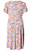 Double Layered Sleeve Floral Wrap Midi Dress Thumb 2