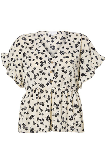 Floral Peplum Top Slide 1