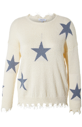 Distressed Star Sweater Slide 1