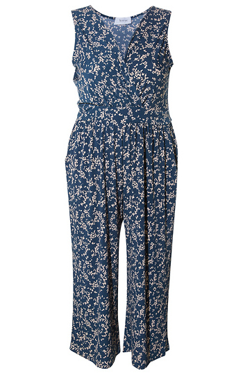 Surplice Neckline Cropped Jumpsuit Slide 1