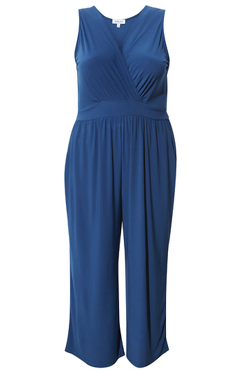 Elsa Cropped Surplice Sleeveless Jumpsuit Slide 1